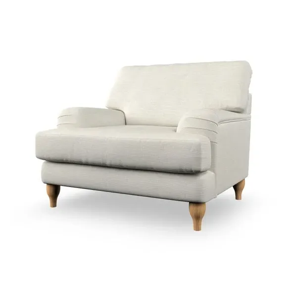Bandaged Arm Armchair with Pleats - Ivory, Weave
