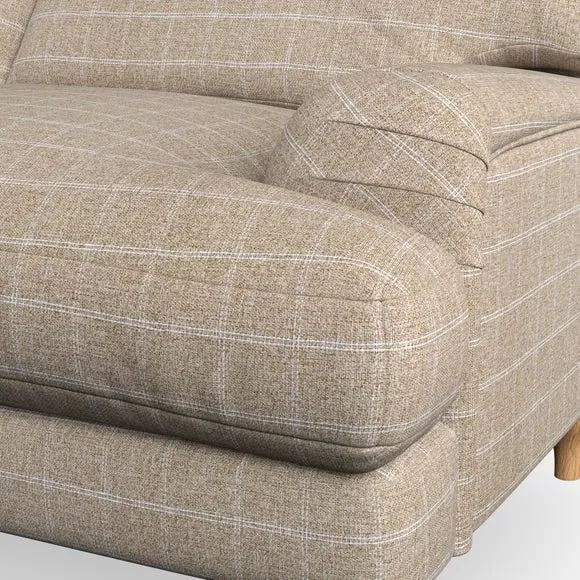 Bandaged Arm Armchair with Pleats - Natural