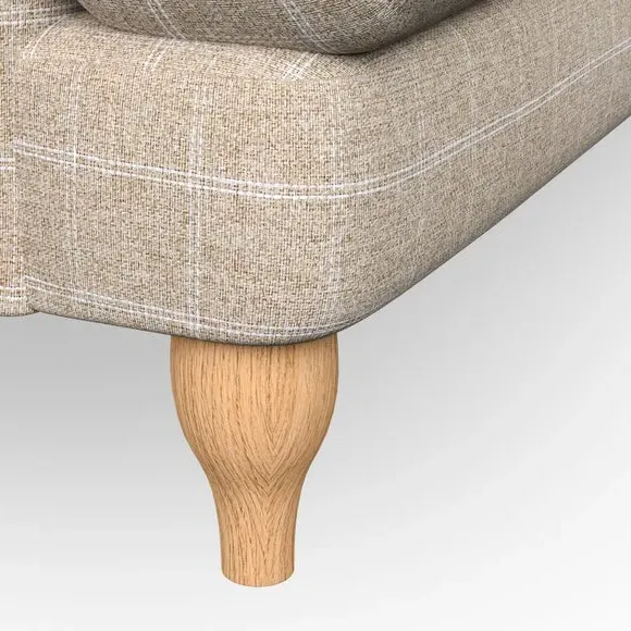 Bandaged Arm Armchair with Pleats - Natural