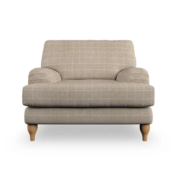 Bandaged Arm Armchair with Pleats - Natural