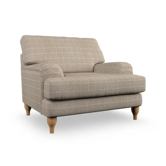 Bandaged Arm Armchair with Pleats - Natural