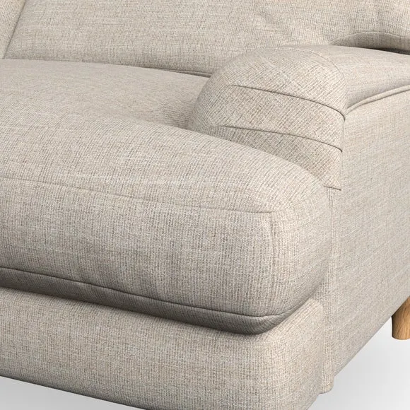 Bandaged Arm Armchair with Pleats - Natural, Weave