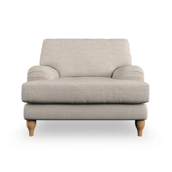 Bandaged Arm Armchair with Pleats - Natural, Weave