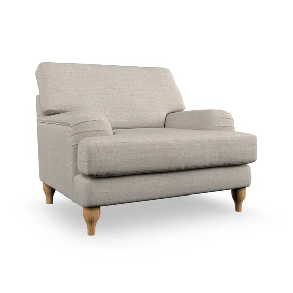 Bandaged Arm Armchair with Pleats - Natural, Weave