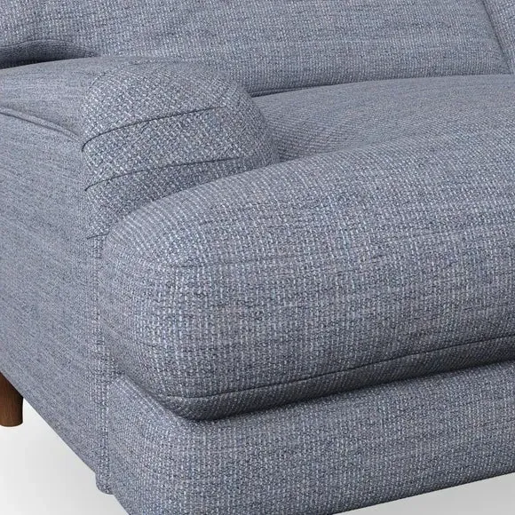 Bandaged Arm Armchair with Pleats - Navy