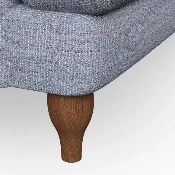 Bandaged Arm Armchair with Pleats - Navy