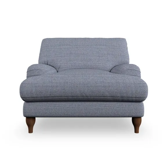 Bandaged Arm Armchair with Pleats - Navy