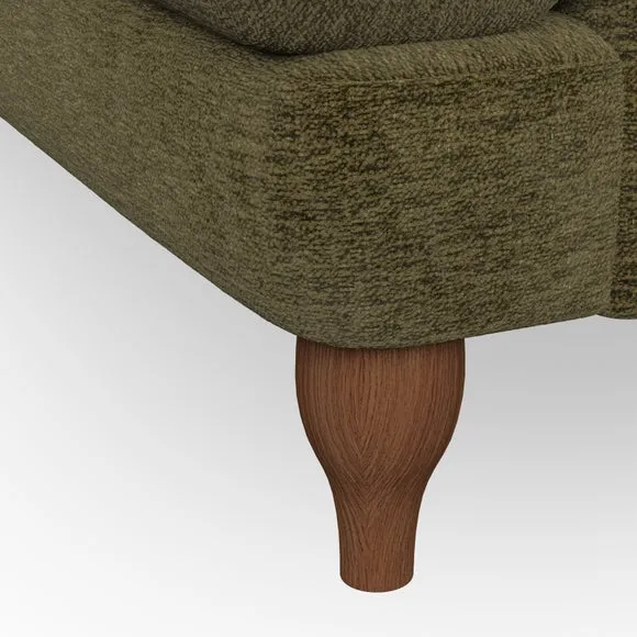 Bandaged Arm Armchair with Pleats - Olive, Chenille