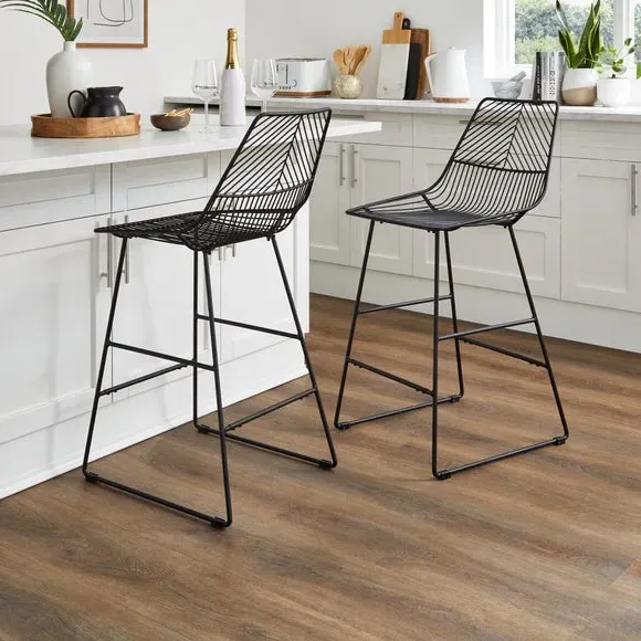 Bar Stool - Black, Metal