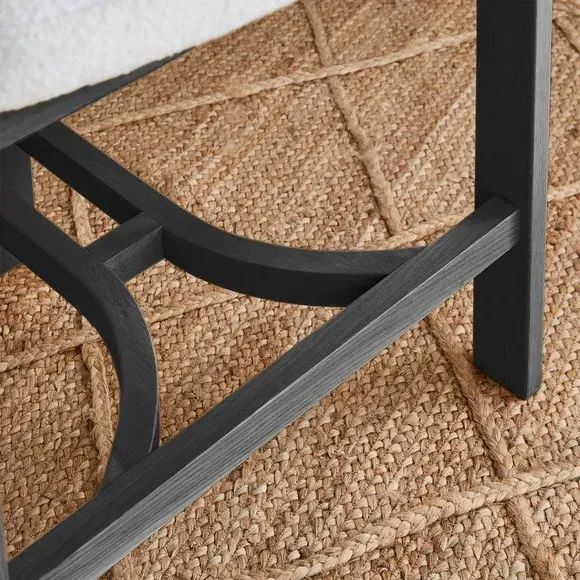 Bar Stool with Arms - Black, Boucle