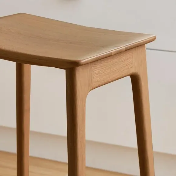 Bar Stool with Easy Assembly - Dark Oak, Wood