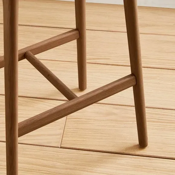 Bar Stool with Easy Assembly - Dark Oak, Wood