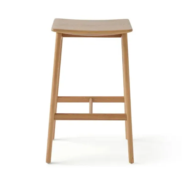 Bar Stool with Easy Assembly - Oak, Wood