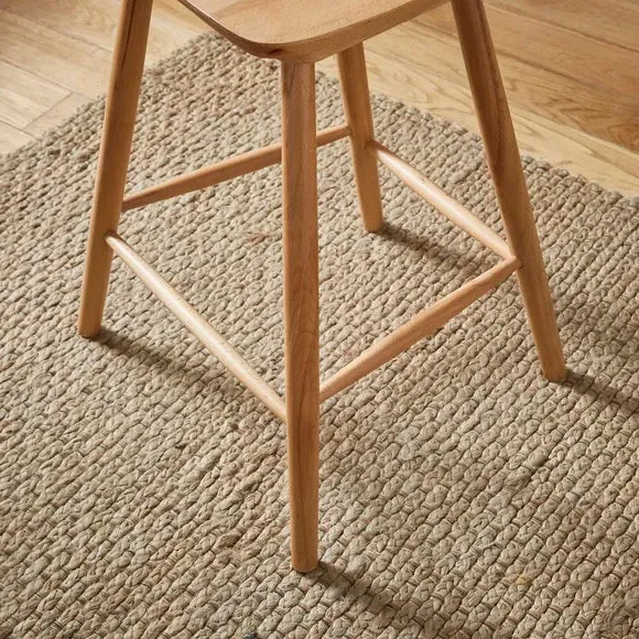 Bar Stool with Spindle Back - Natural, Beech Wood