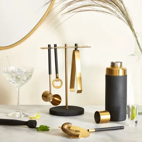 Bar Tools Set - Gold, Stainless Steel