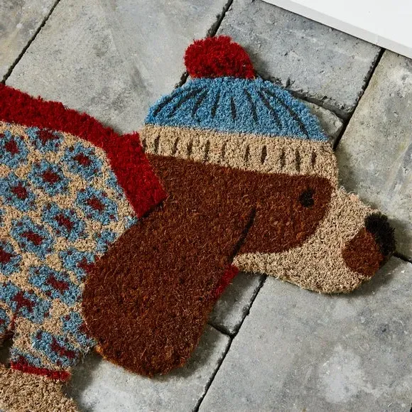 Basset Hound Outdoor Doormat - Multicolor, Coir