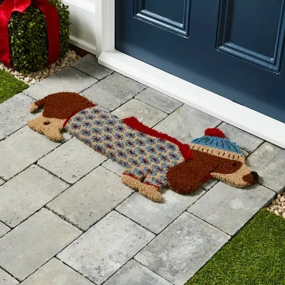 Basset Hound Outdoor Doormat - Multicolor, Coir