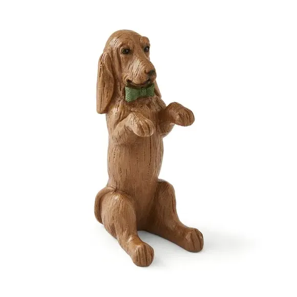Basset Hound Remote Holder - Brown, Resin