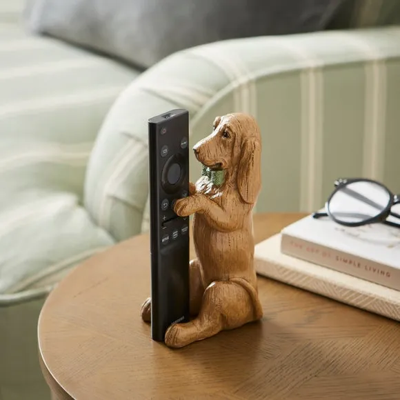 Basset Hound Remote Holder - Brown, Resin image
