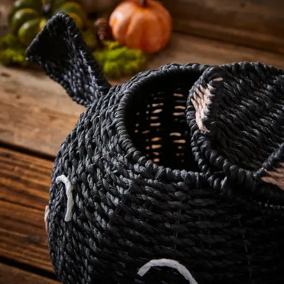 Bat Storage Basket with Lid - Black