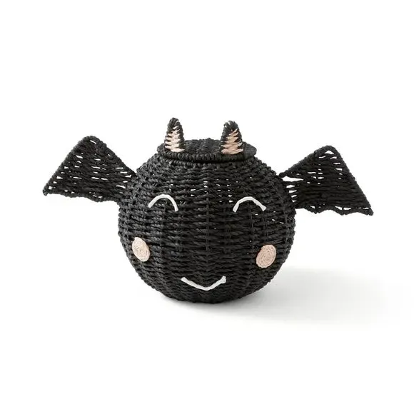 Bat Storage Basket with Lid - Black