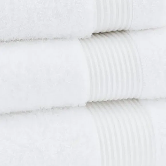 Bath Towel 600 GSM - White, Egyptian Cotton