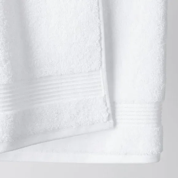 Bath Towel 600 GSM - White, Egyptian Cotton