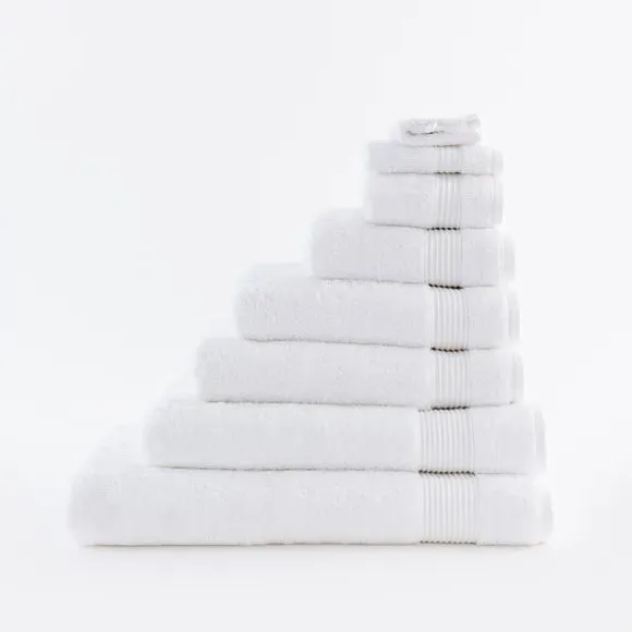 Bath Towel 600 GSM - White, Egyptian Cotton