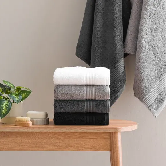 Bath Towel 600 GSM - White, Egyptian Cotton