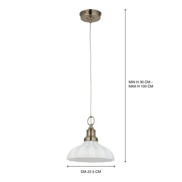 Bathroom Pendant Light - Bronze, Glass