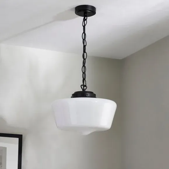 Bathroom Pendant Light Dimmable - Black, Glass