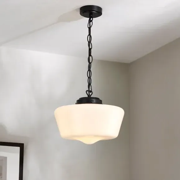 Bathroom Pendant Light Dimmable - Black, Glass image