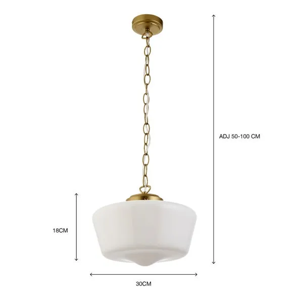 Bathroom Pendant Light Dimmable - Gold, Glass