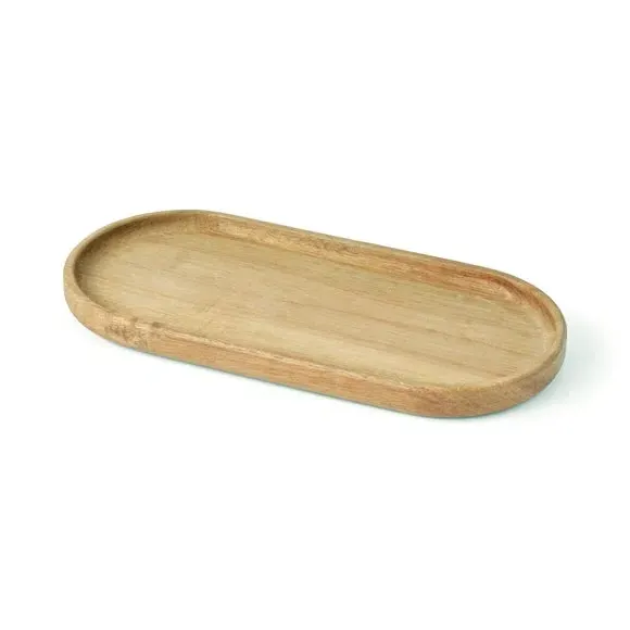 Bathroom Tray with Storage - Medium Wood, Acacia