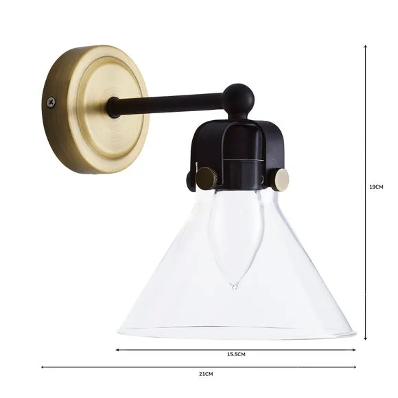Bathroom Wall Light - Antique Brass, Metal