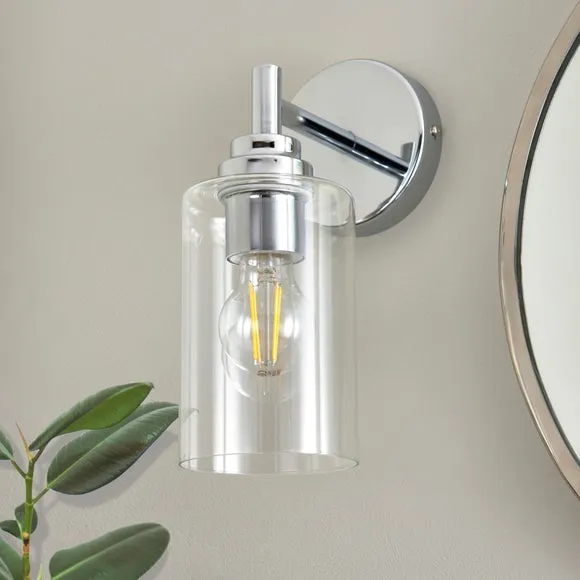 Bathroom Wall Light - Chrome, Glass