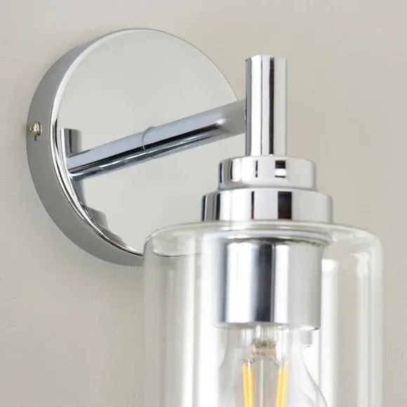 Bathroom Wall Light - Chrome, Glass