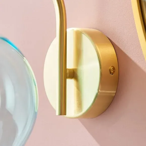 Bathroom Wall Light with Frosted Glass - Blue