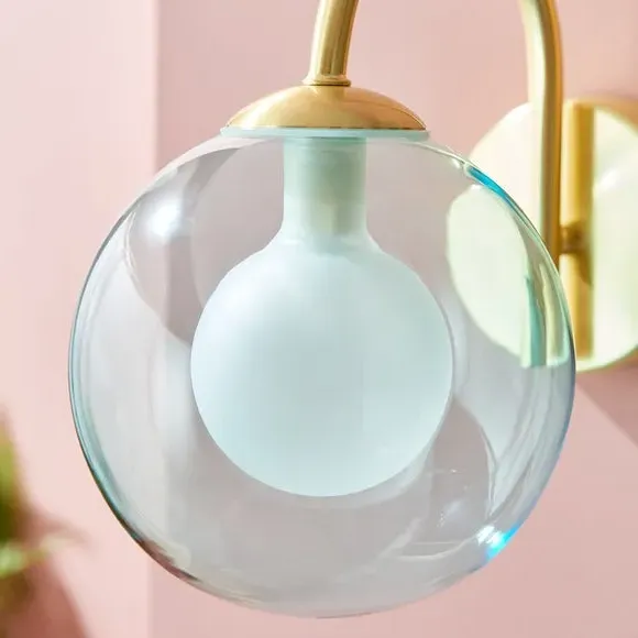 Bathroom Wall Light with Frosted Glass - Blue