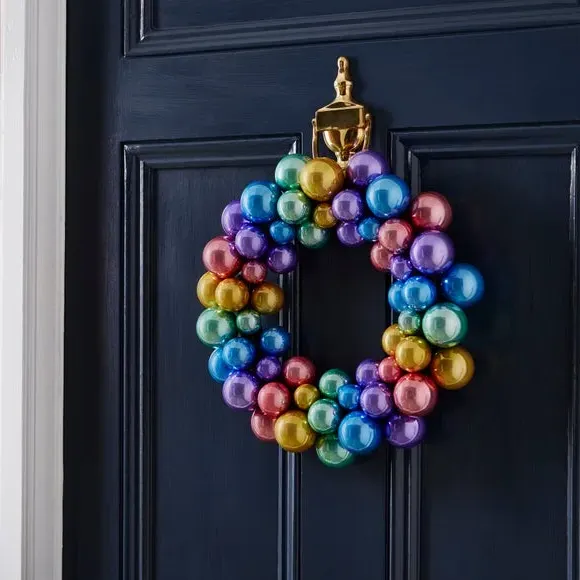Bauble Christmas Wreath - Multicolor, Mixed