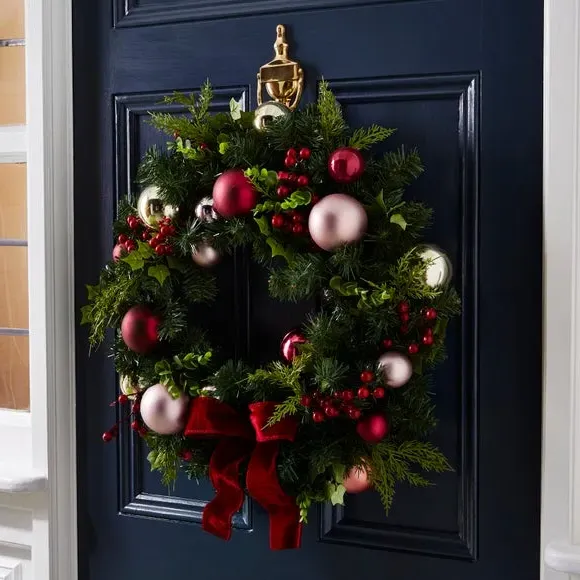 Bauble Wreath - Burgundy image