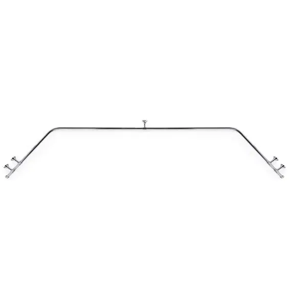 Bay Curtain Pole with Eyelet Design - Chrome