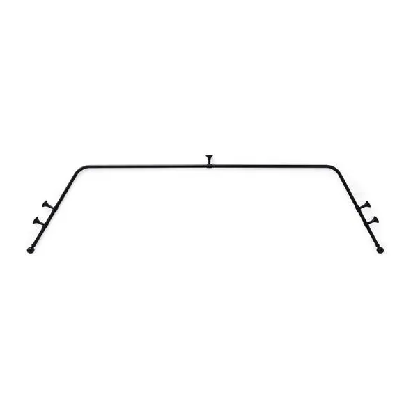 Bay Curtain Pole with Eyelet - Matt Black, Metal
