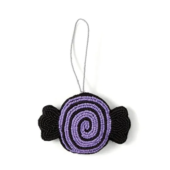 Beaded Halloween Hanging Decoration - Black