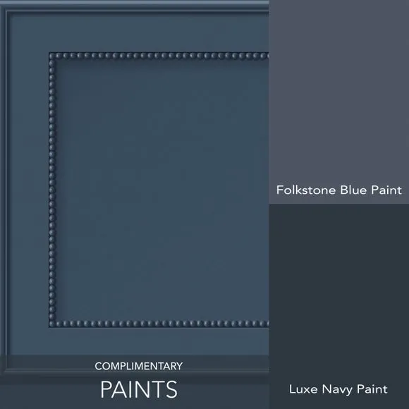 Beaded Panel Wallpaper - Navy