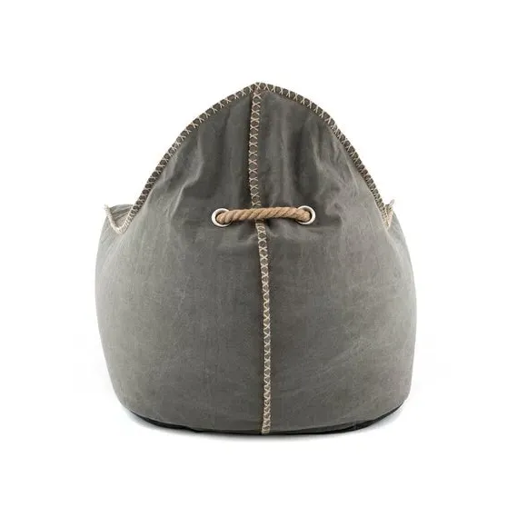 Bean Bag Chair with Handle - Charcoal, Canvas