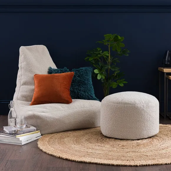 Bean Pouffe with Polybead Fill - Natural