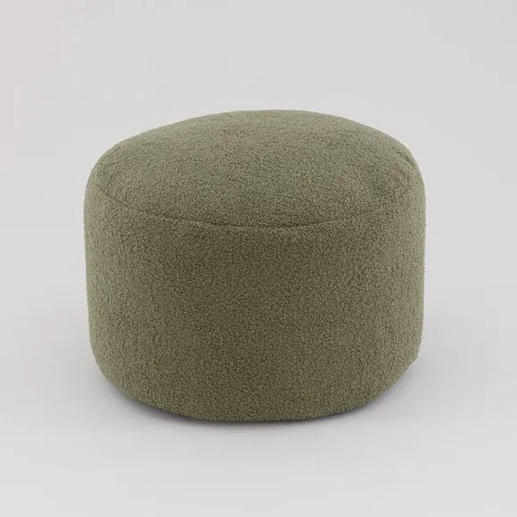 Bean Pouffe with Polybead Fill - Olive