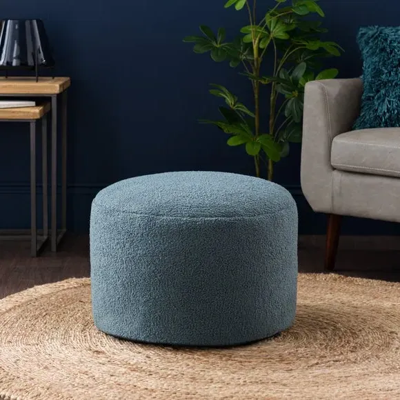 Bean Pouffe with Polybead Fill - Pacific Blue