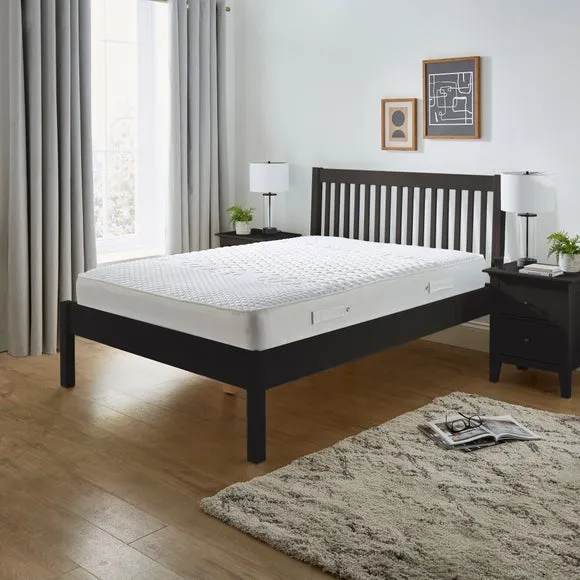 Bed Frame with Sprung Slats - Black, Pine